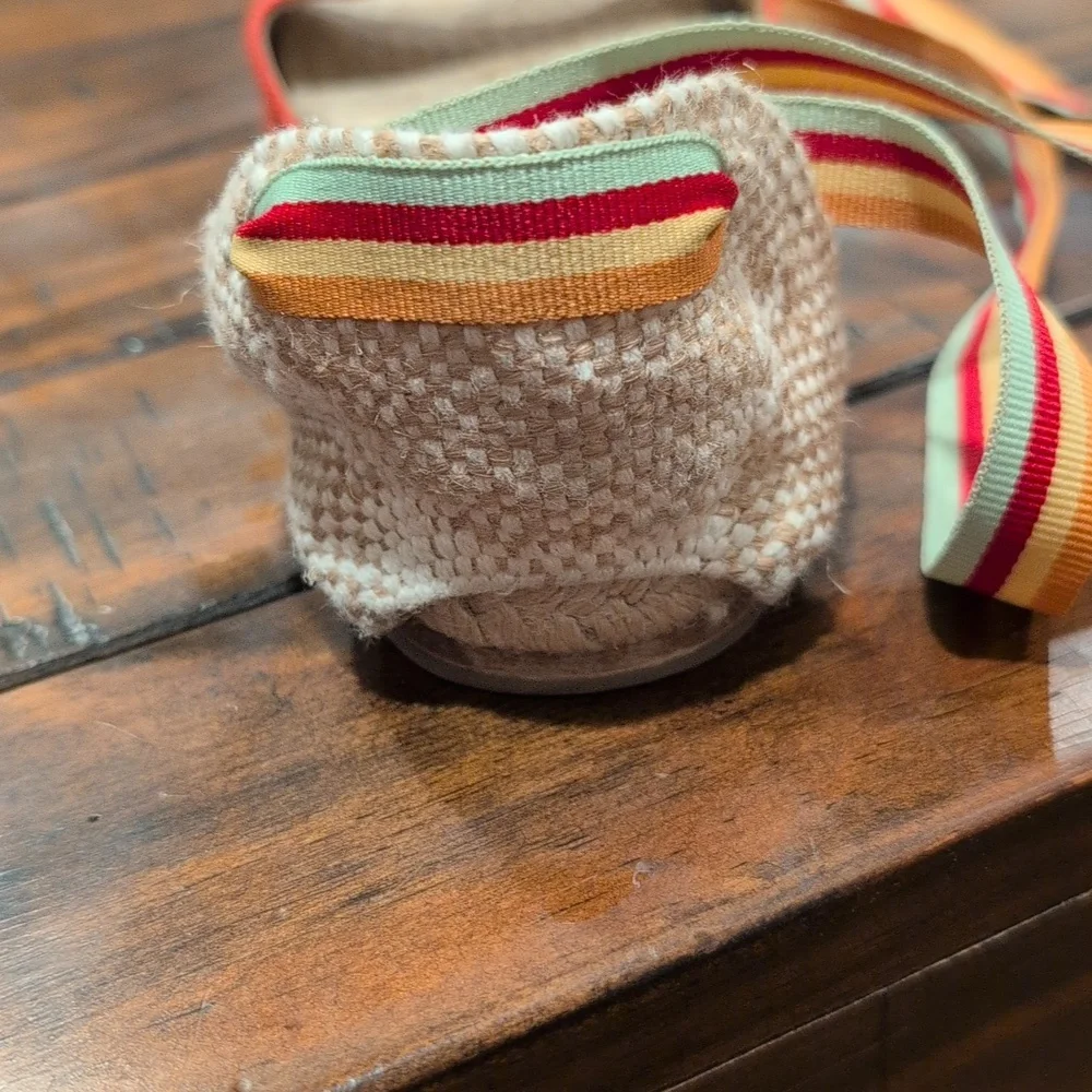 Castaner Open Toe Flat Lace Up Espadrilles